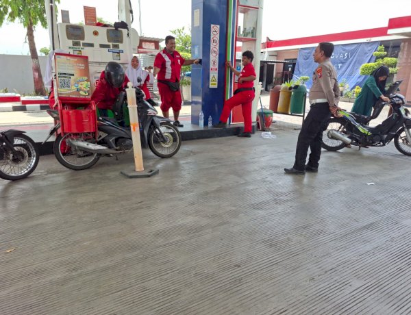 Jelang Nataru Polisi Sidoarjo Masifkan Patroli di SPBU