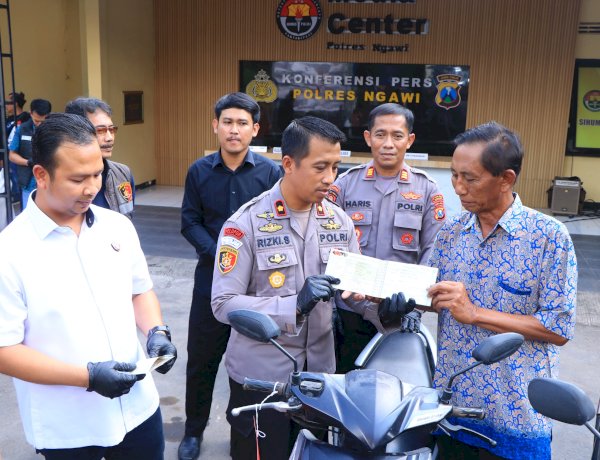 Polres Ngawi Tuai Apresiasi Ungkap Curanmor dan Kembalikan Motor ke Pemiliknya Gratis