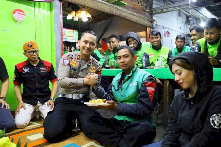 Sambut Hari Lalu Lintas Bhayangkara ke-71, Polresta Malang Kota Gelar Doa Bersama Ojol